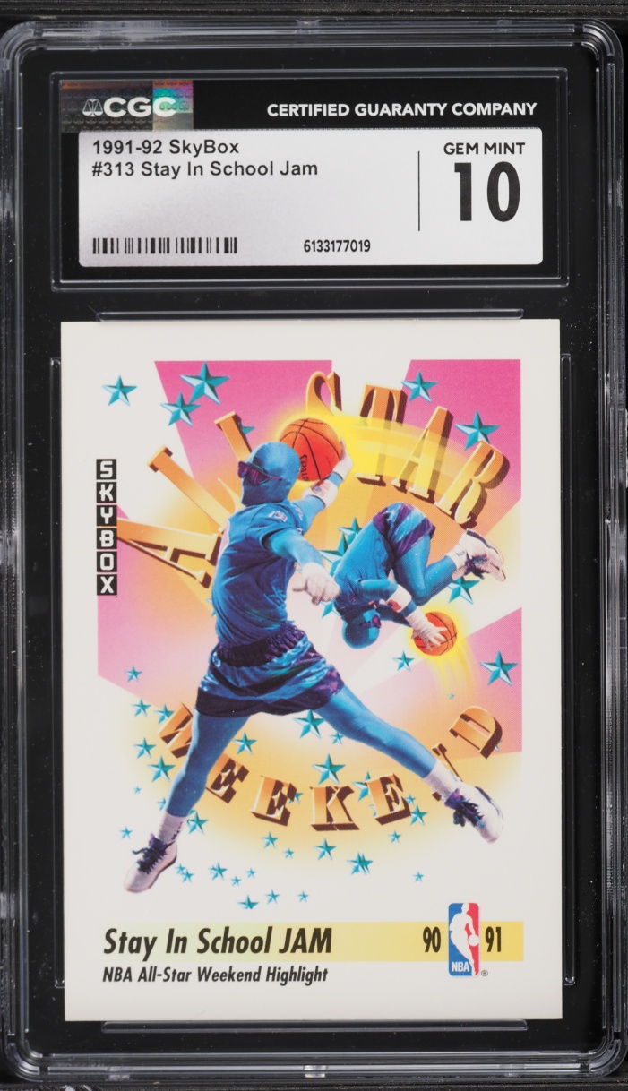1991 Skybox Stay In School Jam #313 CGC 10 GEM MINT