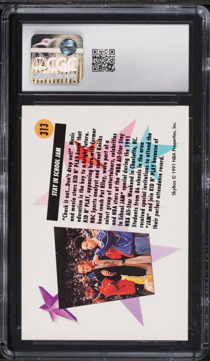 1991 Skybox Stay In School Jam #313 CGC 10 GEM MINT
