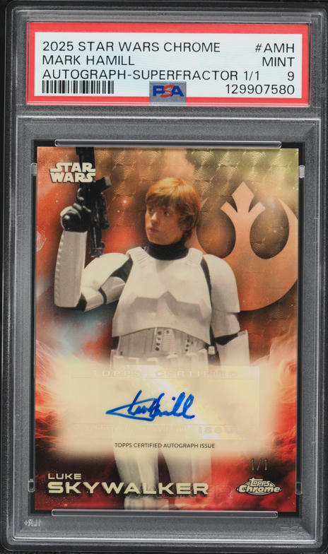 2025 Topps Chrome Star Wars Superfractor Luke Skywalker Mark