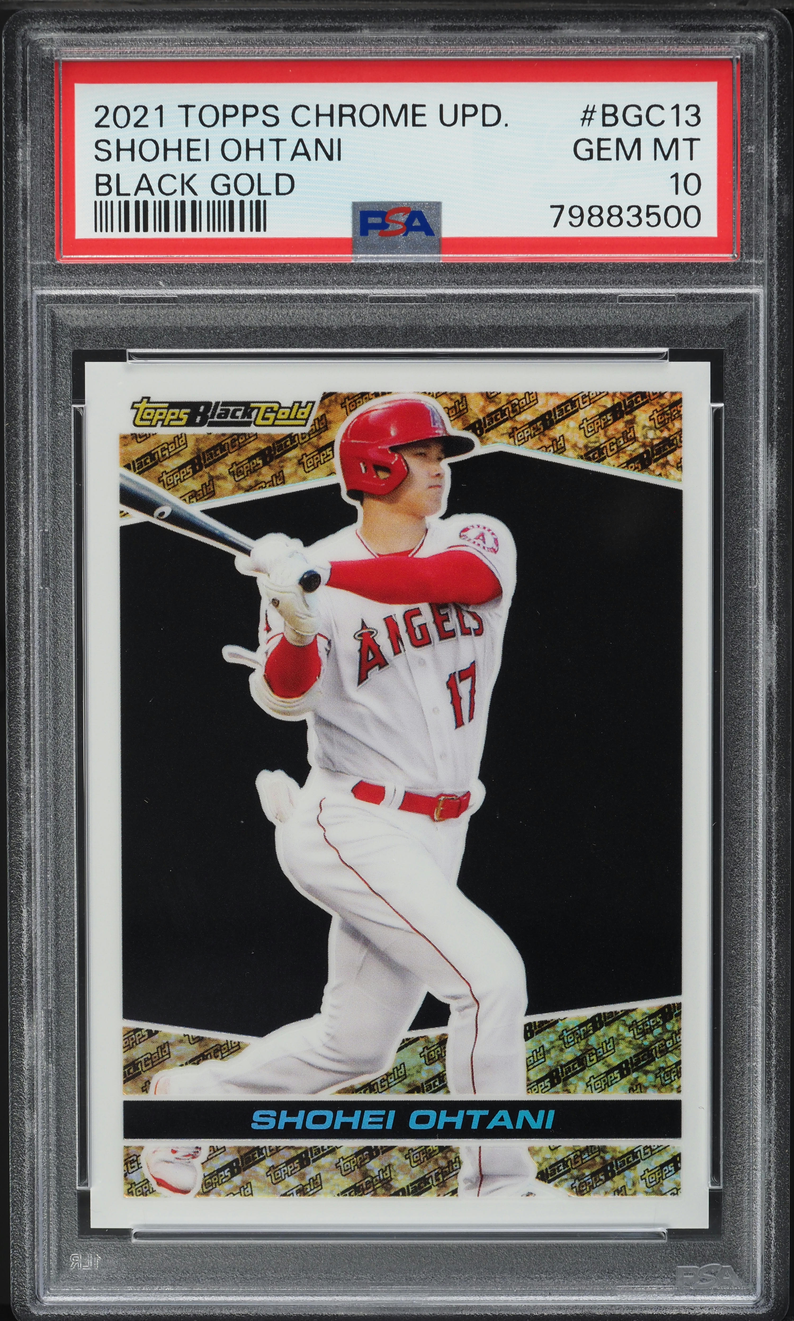 2021 Topps Chrome Update Black Gold Shohei Ohtani #BGC13 PSA