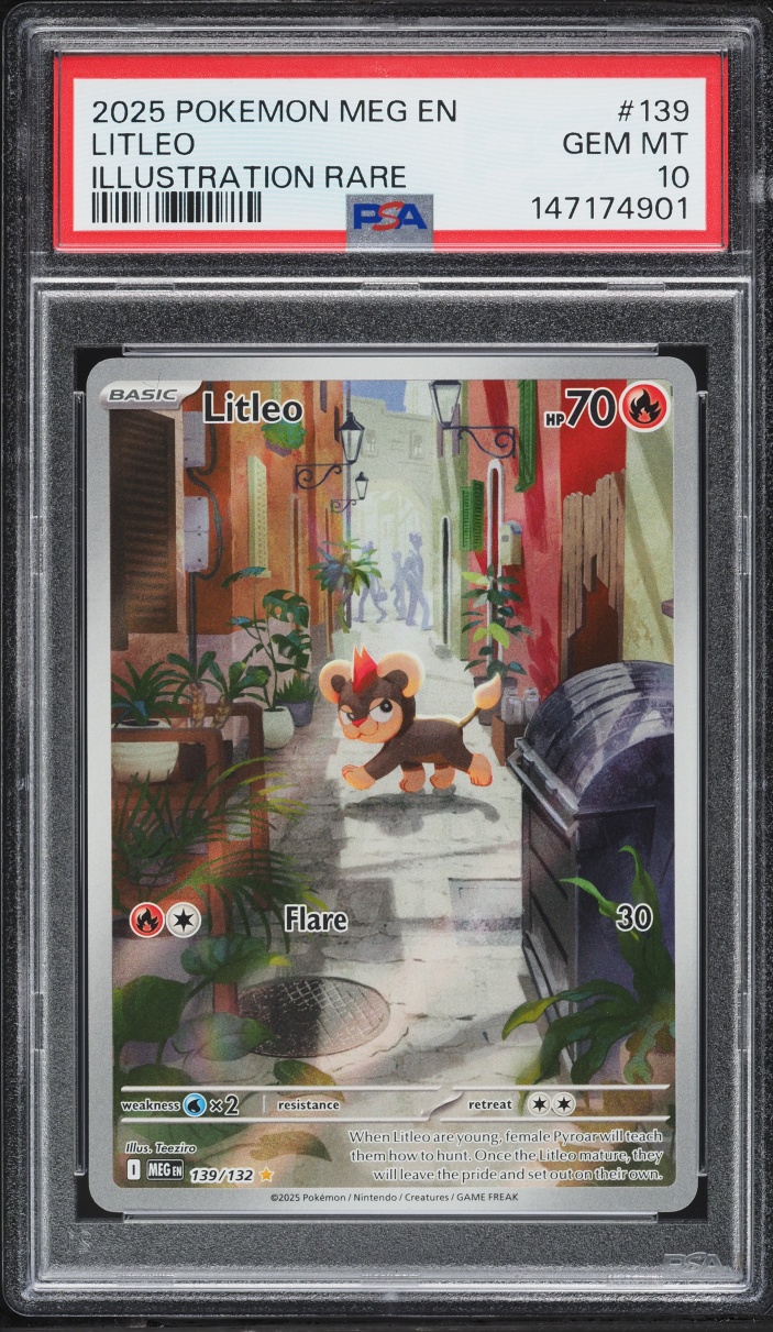 2025 Pokemon Mega Evolution IR Litleo #139 PSA 10 GEM MINT