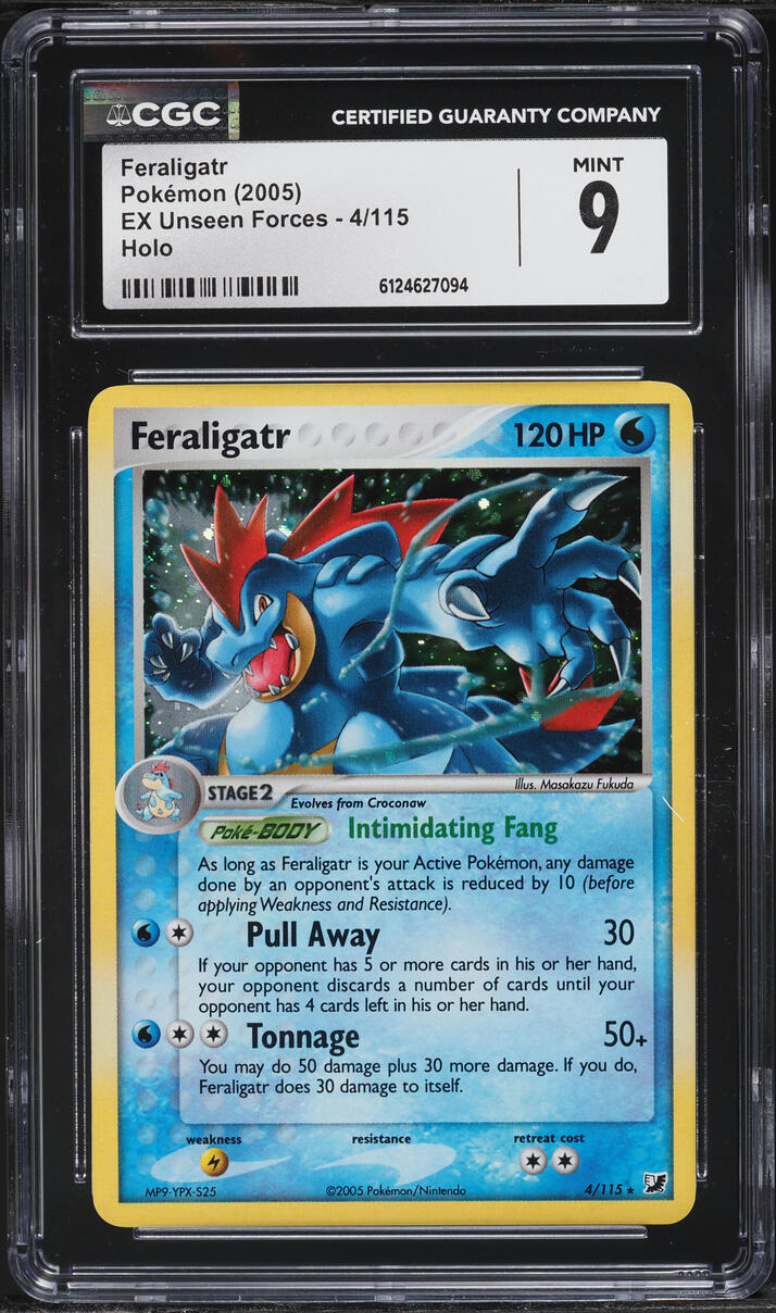 2005 Pokemon EX Unseen Forces Holo Feraligatr #4 CGC 9 MINT