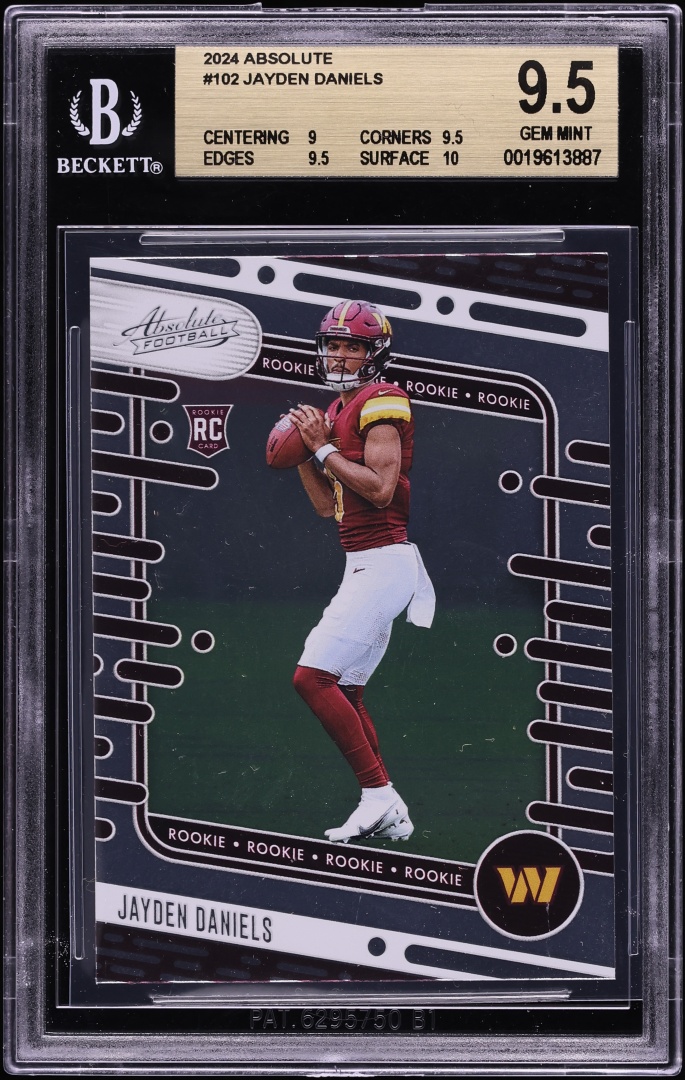 2024 Absolute Football Jayden Daniels ROOKIE #102 BGS 9.5 GEM MINT