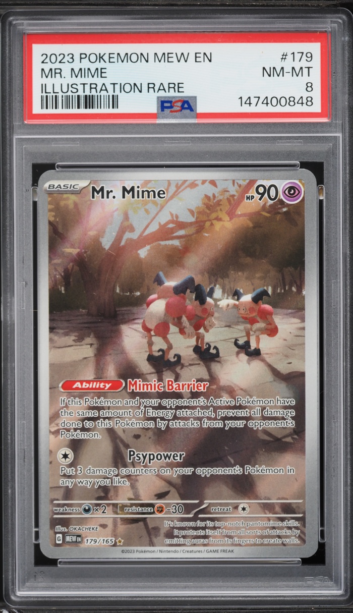 2023 Pokemon Scarlet & Violet 151 IR Mr. Mime #179 PSA 8 NM-MT