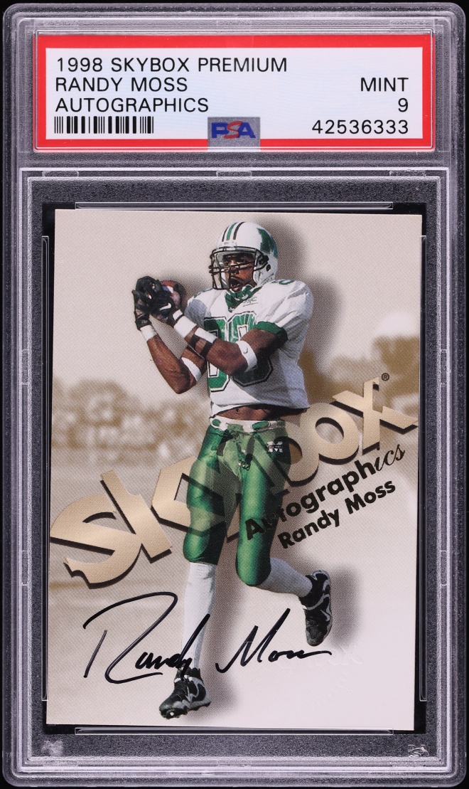 1998 Skybox Premium Autographics Randy Moss ROOKIE AUTO PSA 9 MINT - Photo 1