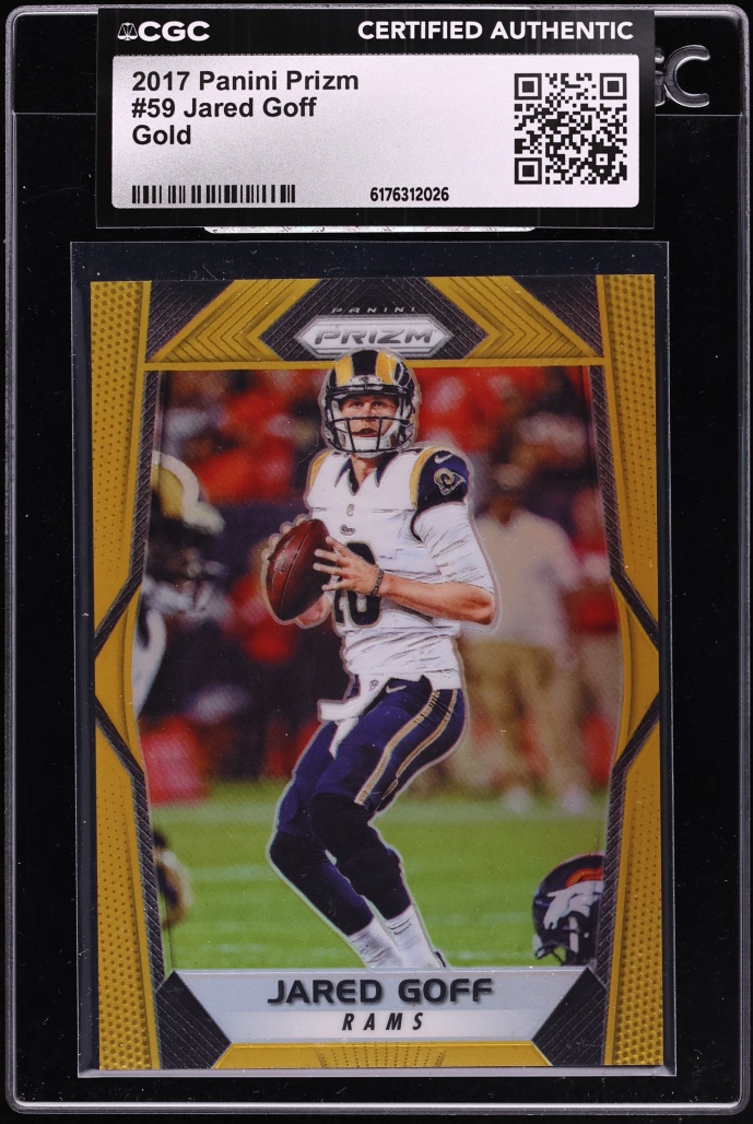 2017 Panini Prizm Gold Jared Goff /10 #59 CGC AUTH