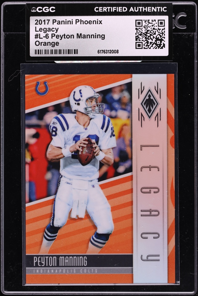2017 Panini Phoenix Legacy Orange Peyton Manning /49 #L-6 CGC AUTH