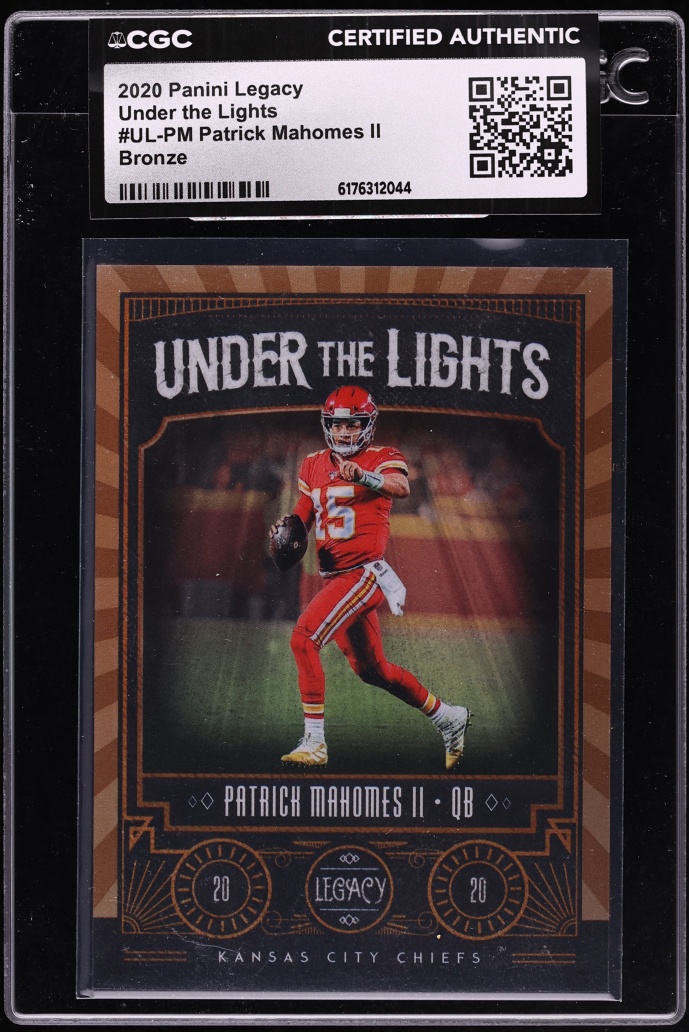 2020 Panini Legacy Under The Lights Bronze Patrick Mahomes II /100 #UL-PM CGC AUTH