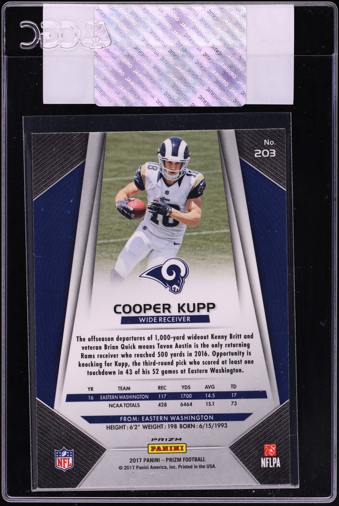 2017 Panini Prizm Silver Cooper Kupp ROOKIE #203 CGC AUTH