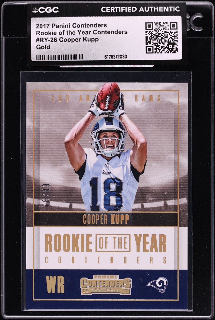 2017 Panini Contenders Of The Year Gold Cooper Kupp ROOKIE /99 #RY-26 CGC AUTH
