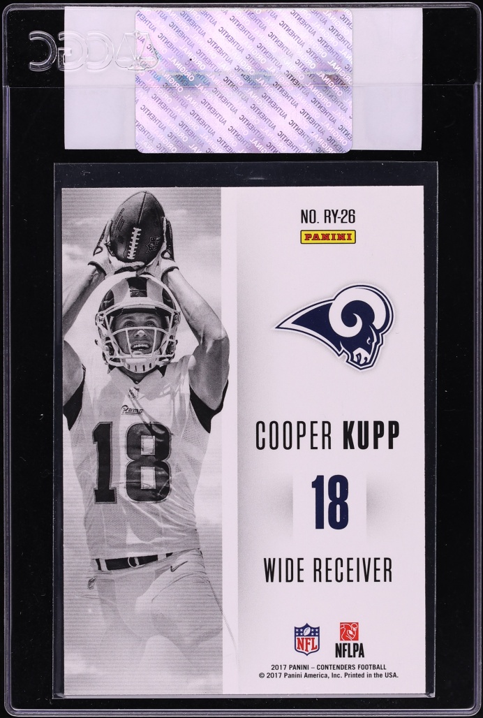 2017 Panini Contenders Of The Year Gold Cooper Kupp ROOKIE /99 #RY-26 CGC AUTH