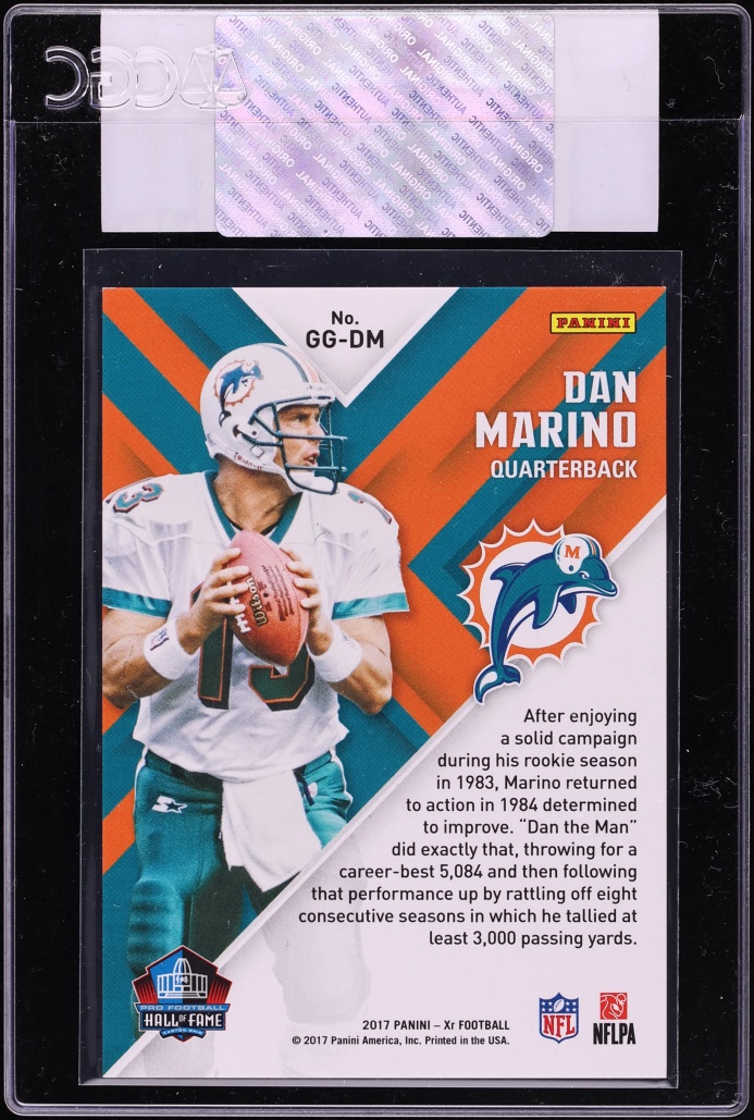 2017 Panini XR Gilded Greats Green Dan Marino /5 #GG-DM CGC AUTH