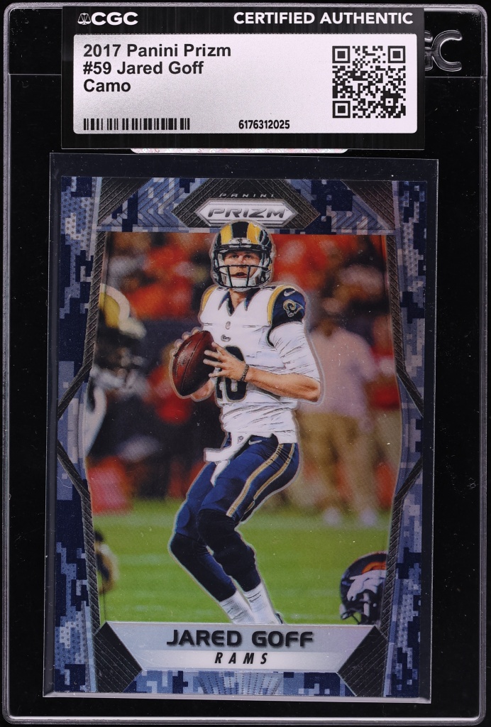 2017 Panini Prizm Camo Jared Goff /25 #59 CGC AUTH