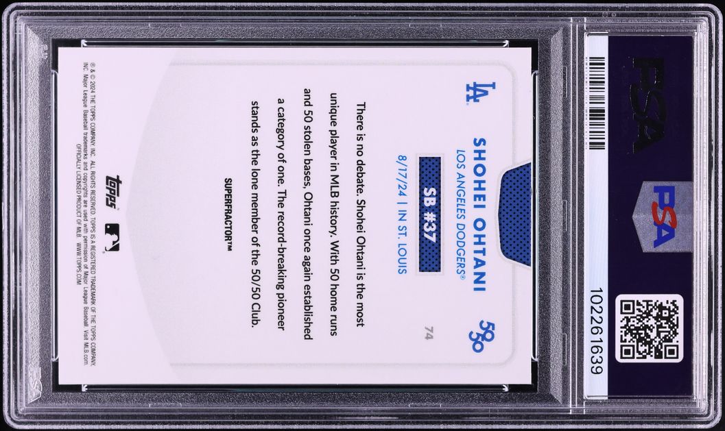 2024 Topps Chrome 50/50 Superfractor Shohei Ohtani 1/1 #74 PSA 10 GEM MINT