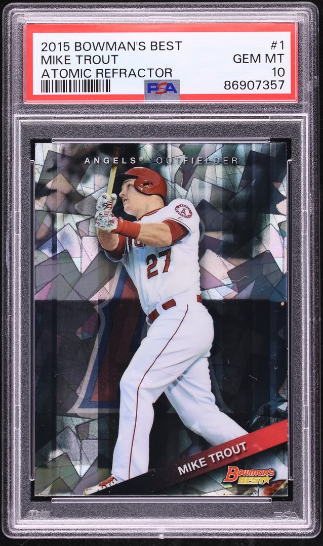 2015 Bowman's Best Atomic Refractor Mike Trout #1 PSA 10 GEM MINT