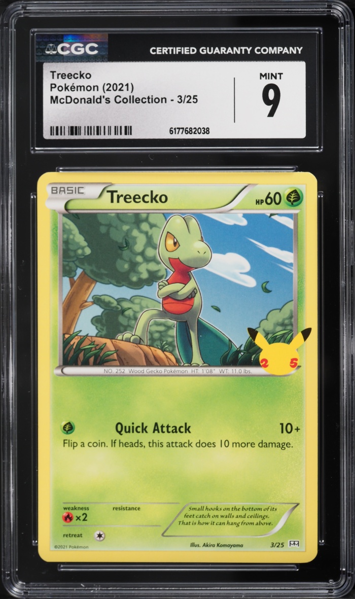 2021 Pokemon Sword & Shield Mcdonald's Collection Treecko #3 CGC 9 MINT