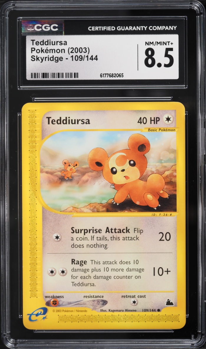 2003 Pokemon Skyridge Teddiursa #109 CGC 8.5 NM-MT+