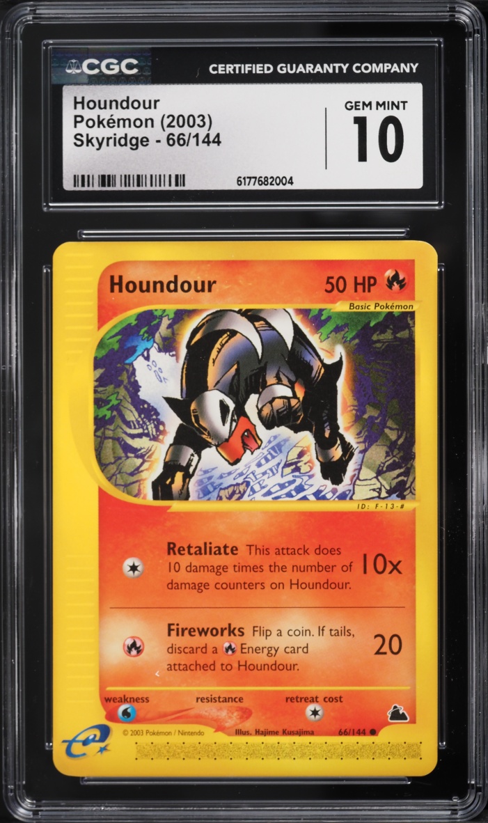 2003 Pokemon Skyridge Houndour #66 CGC 10 GEM MINT