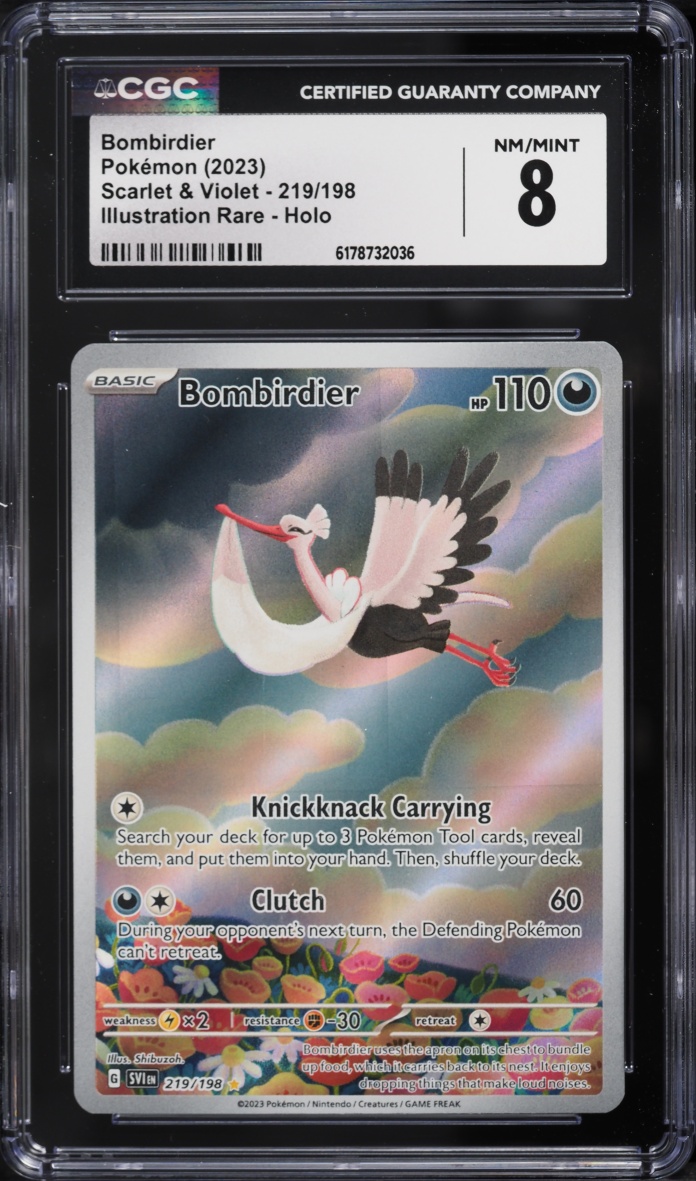 2023 Pokemon Scarlet & Violet IR Bombirdier #219 CGC 8 NM-MT