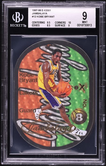 1997 Skybox E-X 2001 Jambalaya Kobe Bryant #12 BGS 9 MINT on