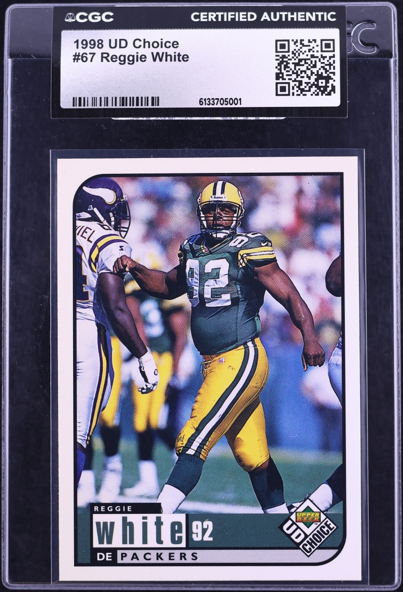 1998 Upper Deck Choice Reggie White #67 CGC AUTH