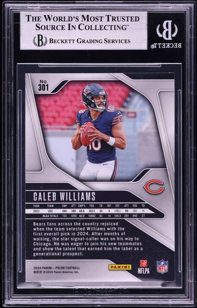 2024 Panini Prizm Caleb Williams ROOKIE #301 BGS 8.5 NM-MT+