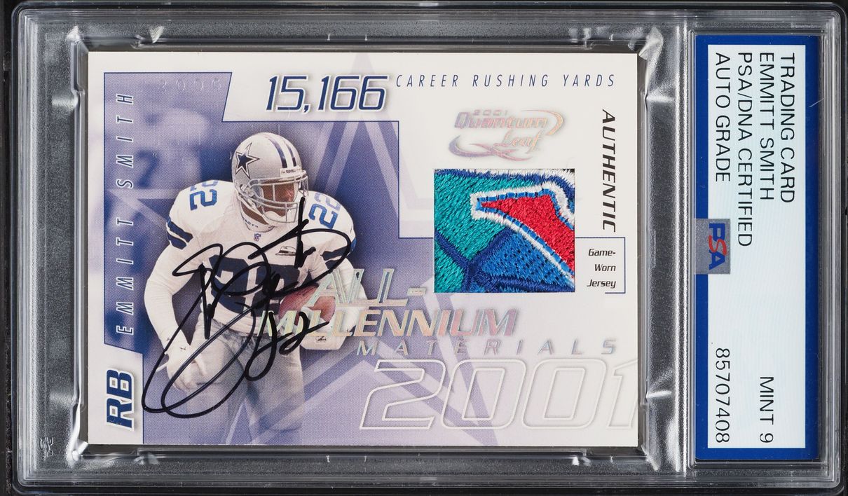 Emmitt Smith Signed Autographed Trading Card AUTO PSA/DNA 9
