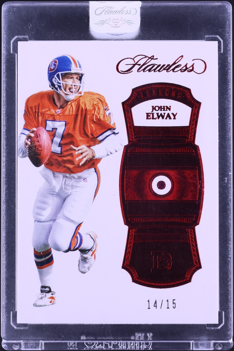 2017 Panini Flawless Legends Ruby Gems John Elway /15 #115