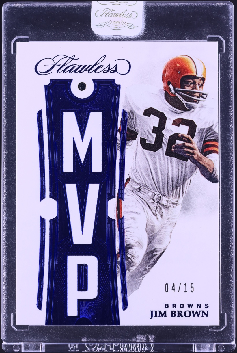 2018 Panini Flawless MVP Sapphire Gems Jim Brown /15 #MVP-14
