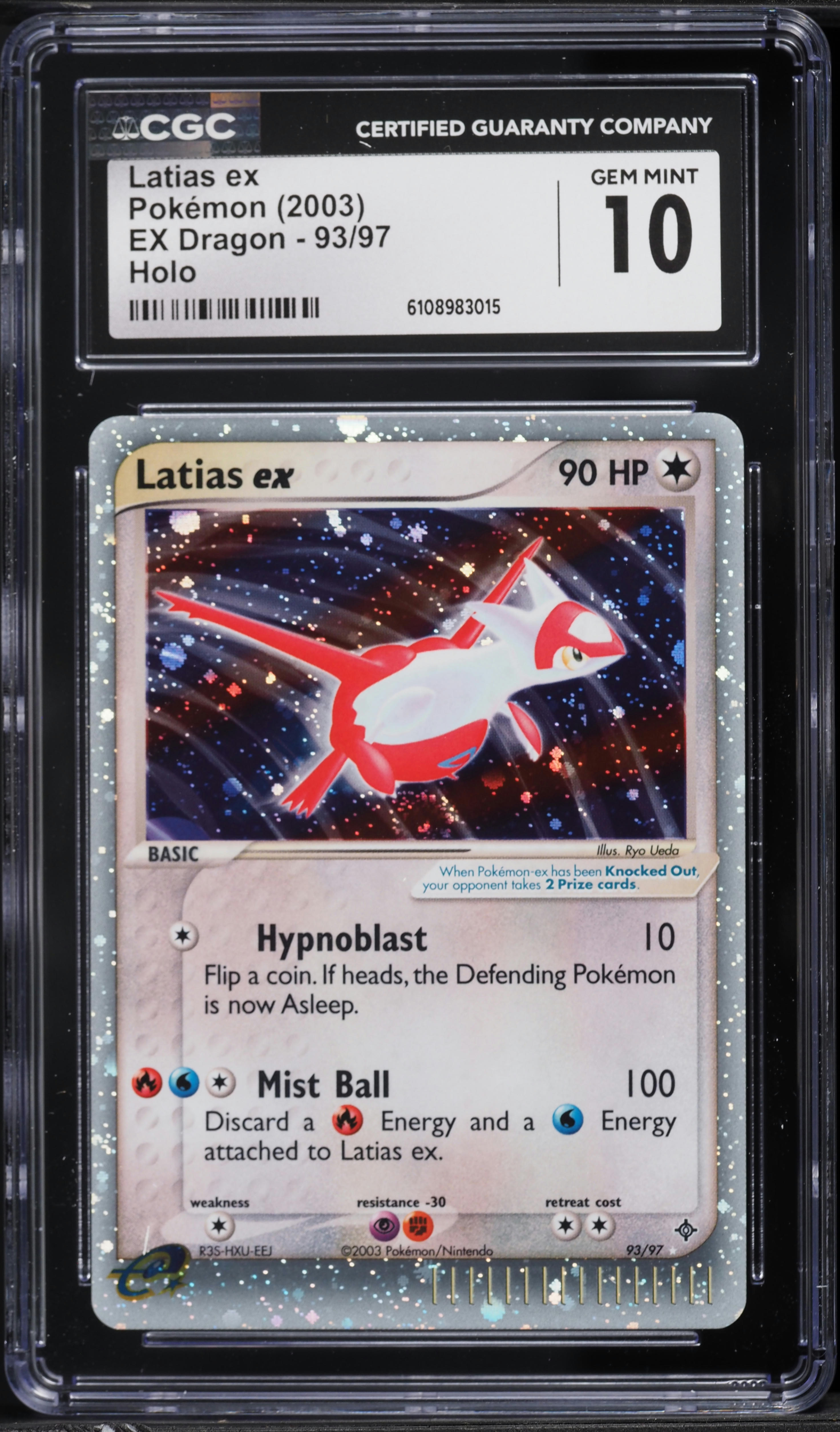 2003 Pokemon EX Dragon Holo Latias ex #93 CGC 10 GEM MINT