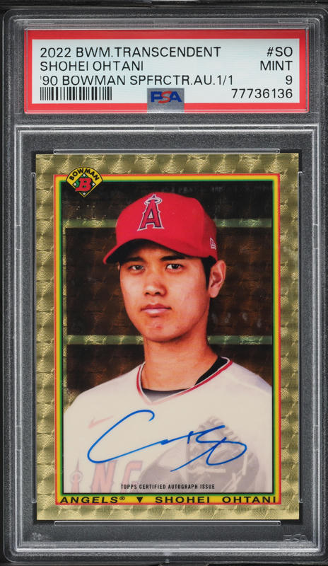 2022 Topps Transcendent '90 Bowman Superfractor Shohei