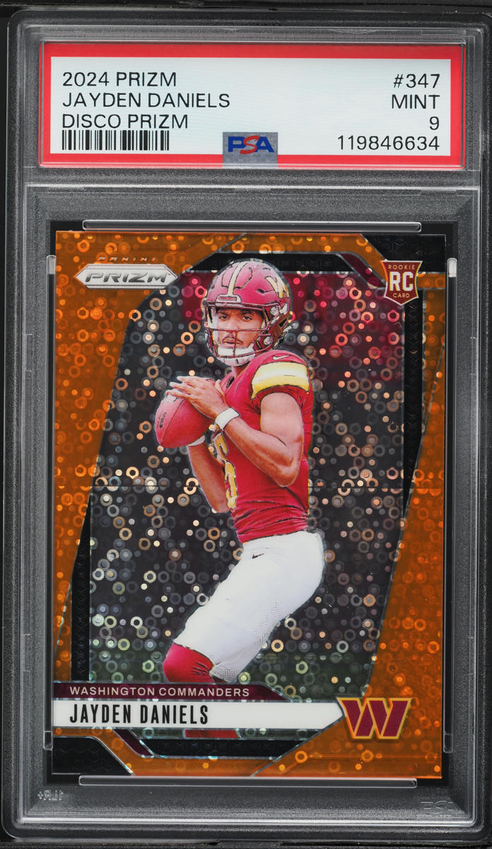 2024 Panini Prizm Disco Jayden Daniels ROOKIE #347 PSA 9 MINT