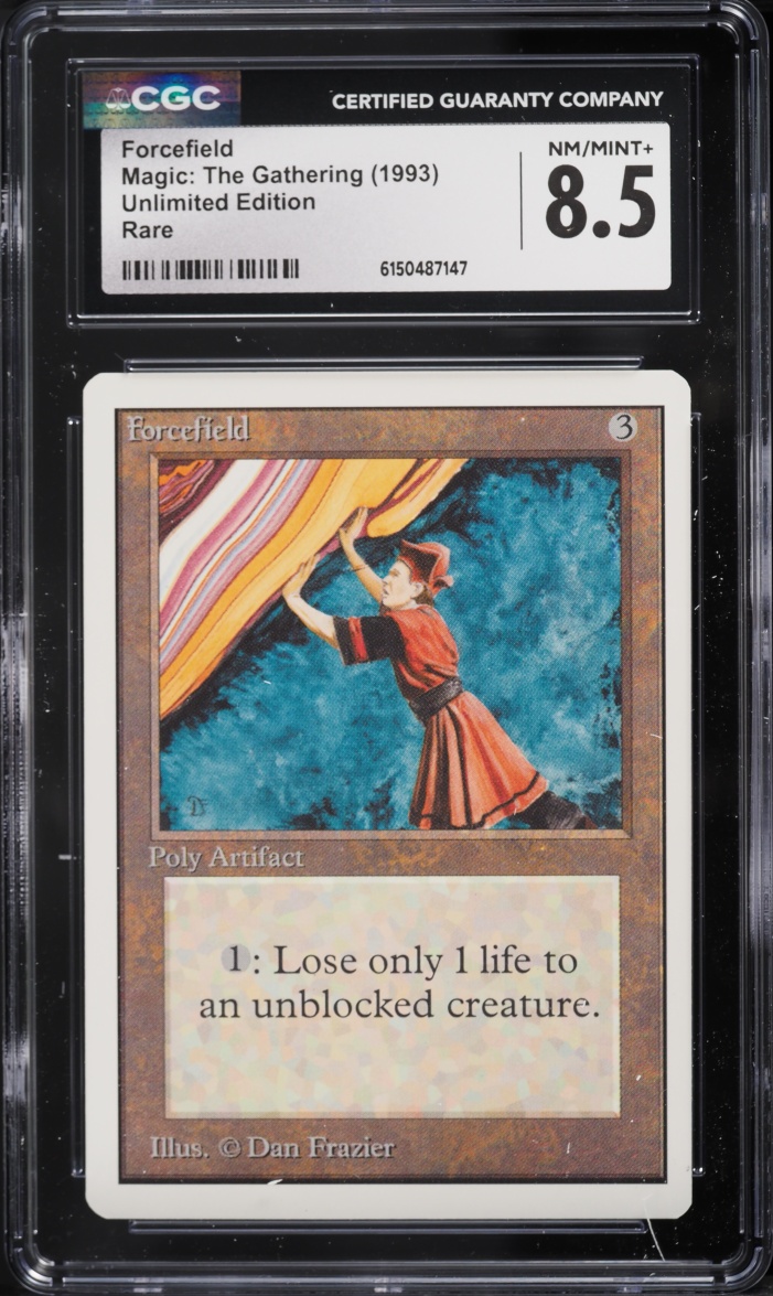 1993 Magic The Gathering MTG Unlimited Forcefield CGC 8.5 NM-MT+