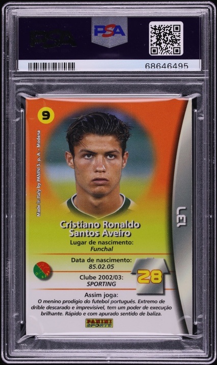 2003 Panini Sports Mega Craques Cristiano Ronaldo ROOKIE #137 PSA 5 EX - Photo 2