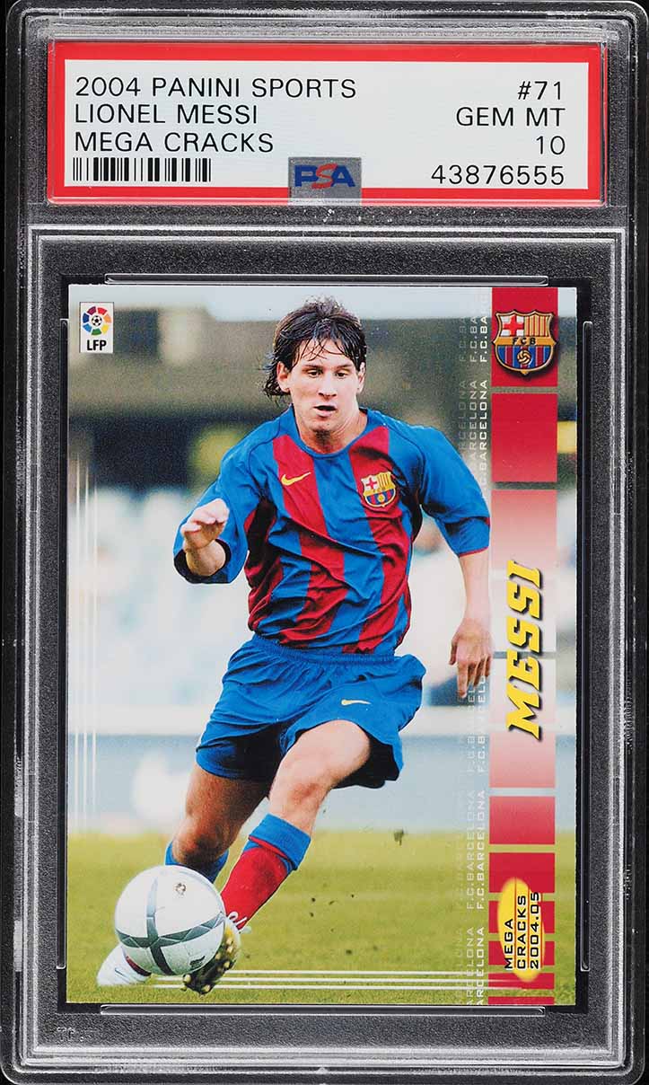 2004 Panini Sports Mega Cracks La Liga Lionel Messi ROOKIE #71 PSA