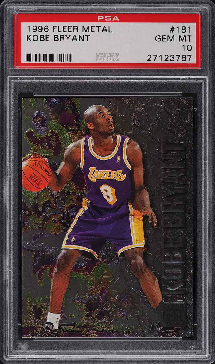 1996 Metal Basketball Kobe Bryant ROOKIE #181 PSA 10 GEM MINT on