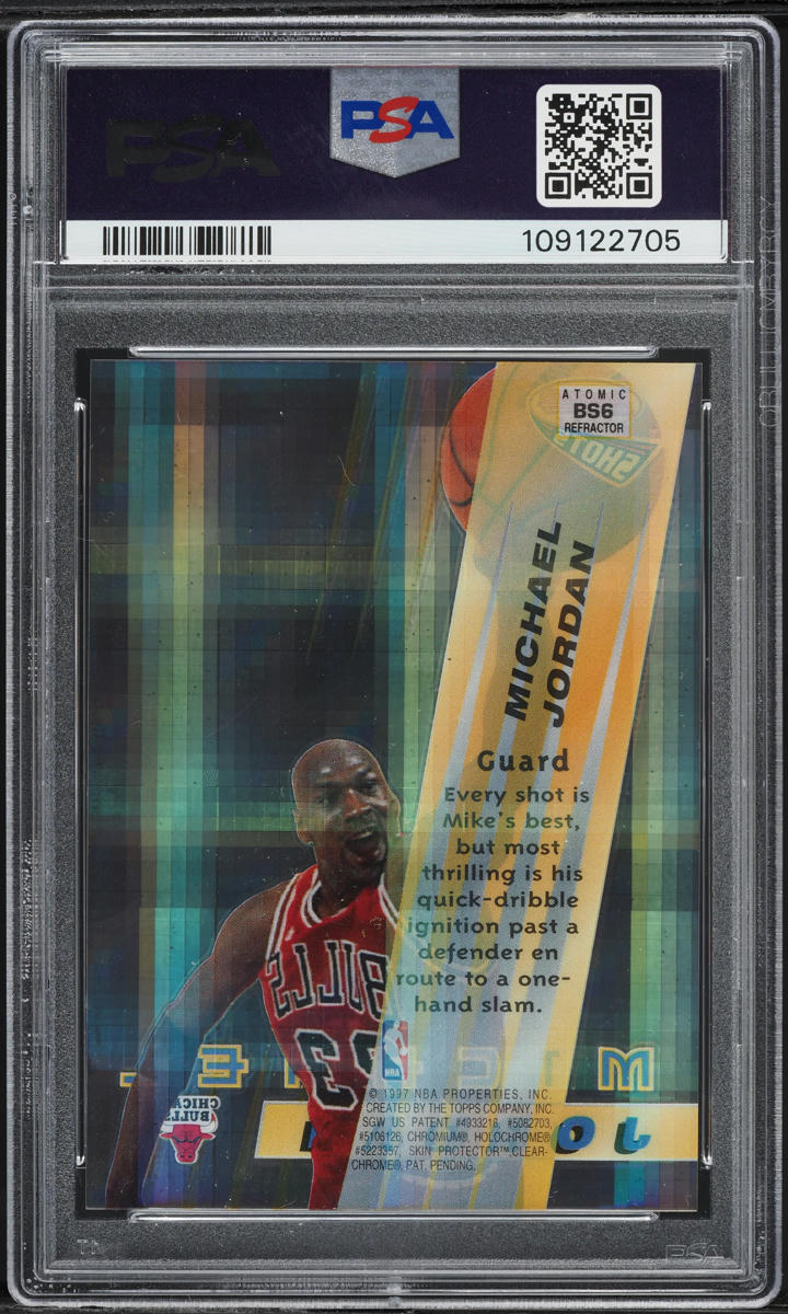 1996 Bowman's Best Shots Atomic Refractor Michael Jordan #BS6 PSA 10 GEM MINT