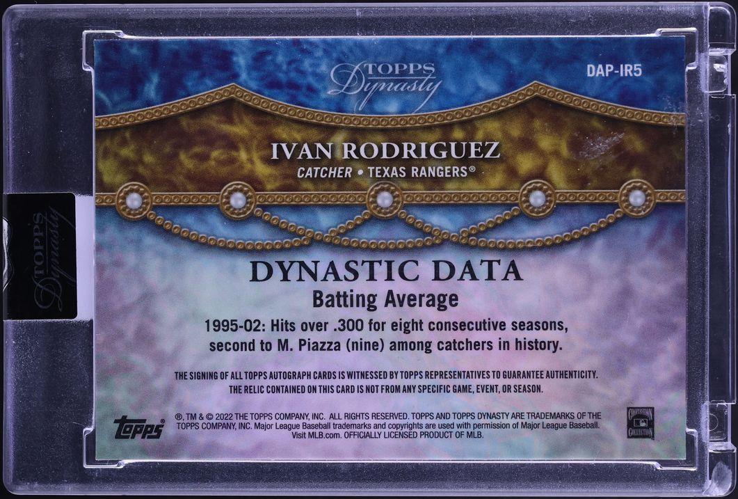 2022 Topps Dynasty Gold Ivan Rodriguez MLB LOGOMAN PATCH AUTO 1/1 #DAP-IR5