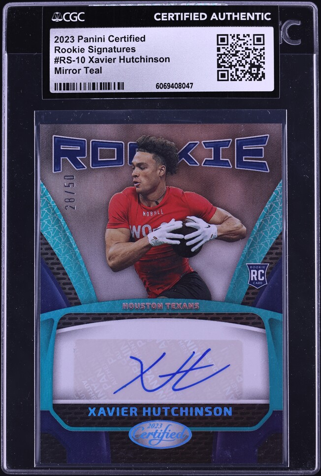 ハカン・チャルハノール PANINI 自筆サイン auto パッチ 2023 2023 Panini Certified Mirror Teal Xavier Hutchinson ROOKIE