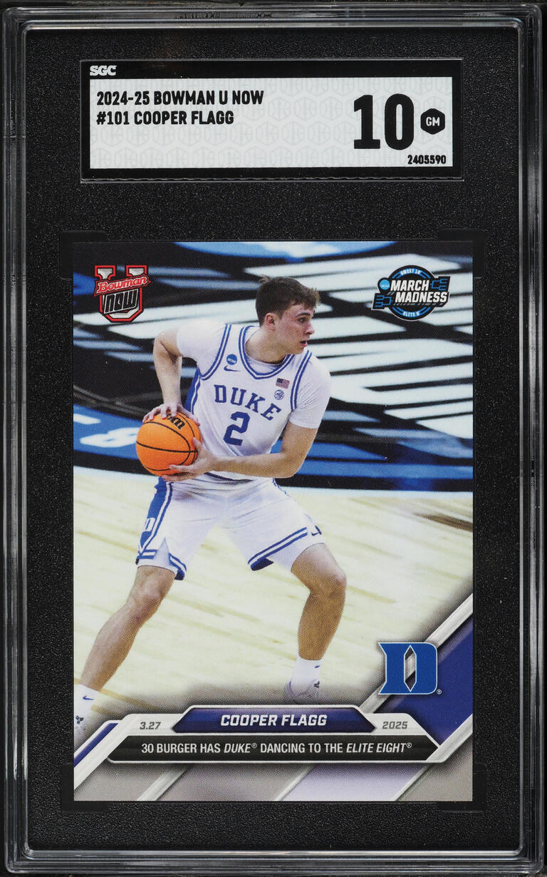 2024 Bowman University Now Cooper Flagg ROOKIE #101 SGC 10 GEM MINT