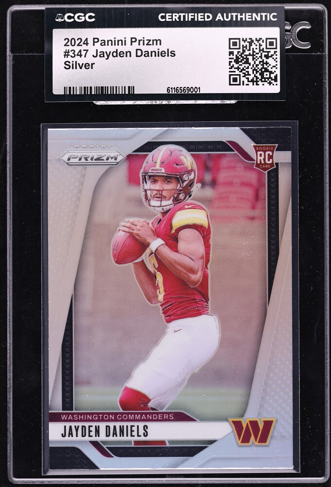 2024 Panini Prizm Silver Jayden Daniels ROOKIE #347 CGC AUTH