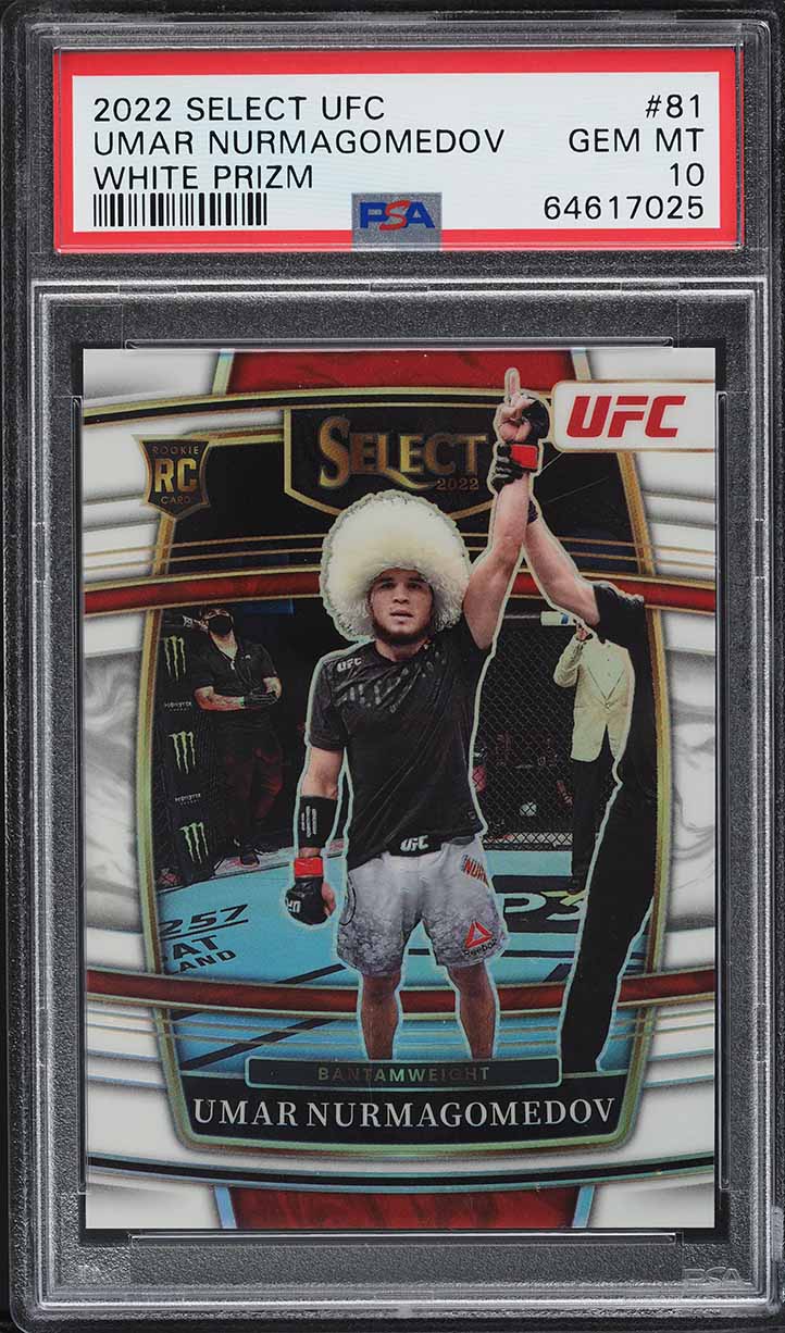 2022 Select UFC Concourse White Prizm Umar Nurmagomedov ROOKIE /75 #81 PSA 10
