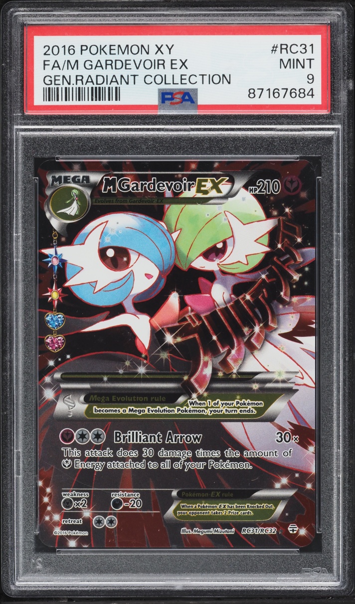 2016 Pokemon XY Generations Radiant Collection Full Art M Gardevoir EX #RC31 PSA 9 MINT