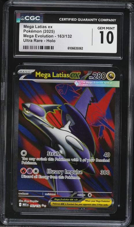 2025 Pokemon Mega Evolution Promo Box Mega Latias EX #11 CGC 10