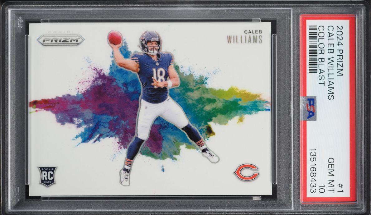 2024 Panini Prizm Color Blast Caleb Williams ROOKIE #1 PSA 10 GEM MINT