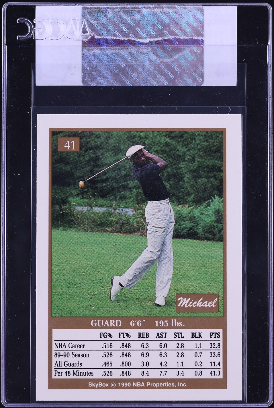 1990 Skybox Basketball Michael Jordan #41 CGC AUTH
