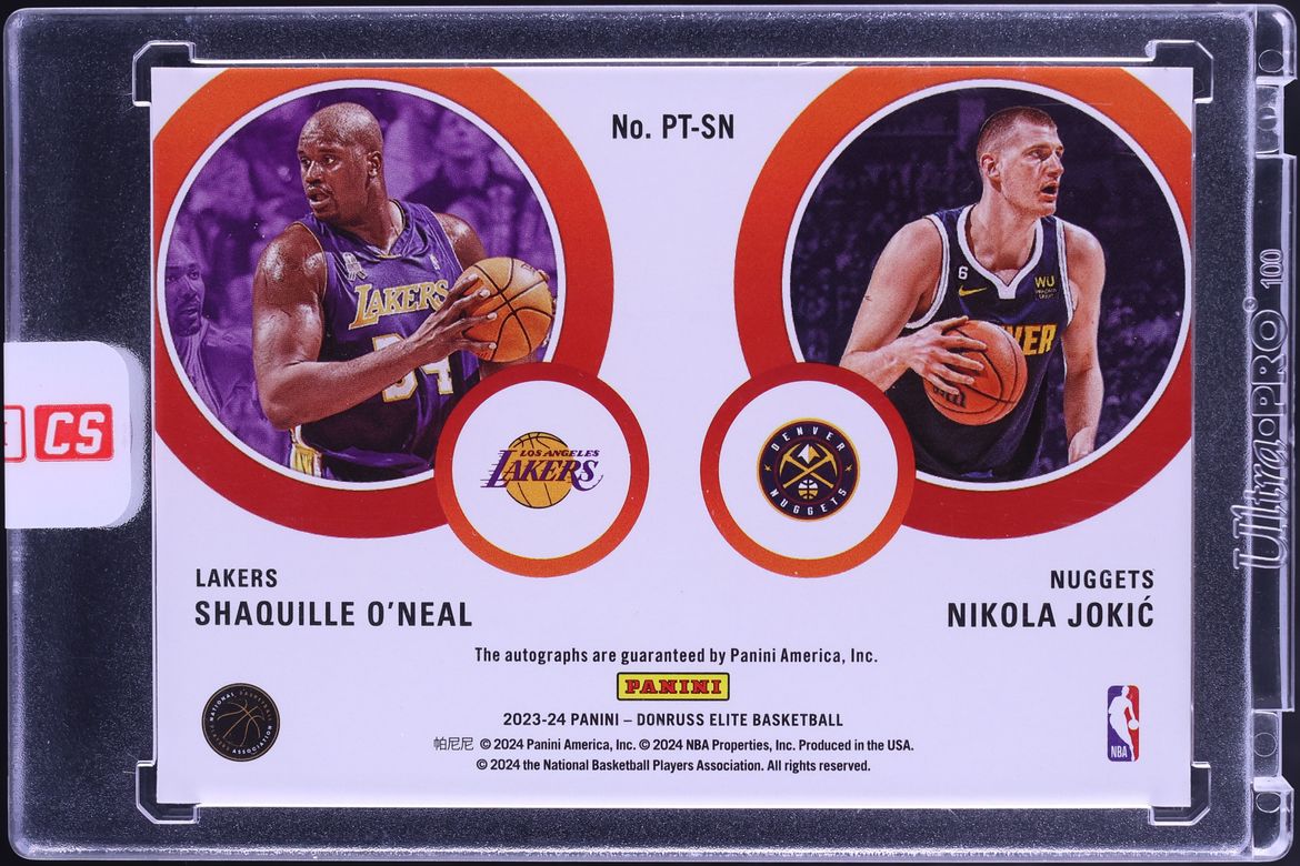2023 Donruss Elite Passing The Torch Nikola Jokic & Shaquille O'Neal AUTO #PT-SN - Photo 2