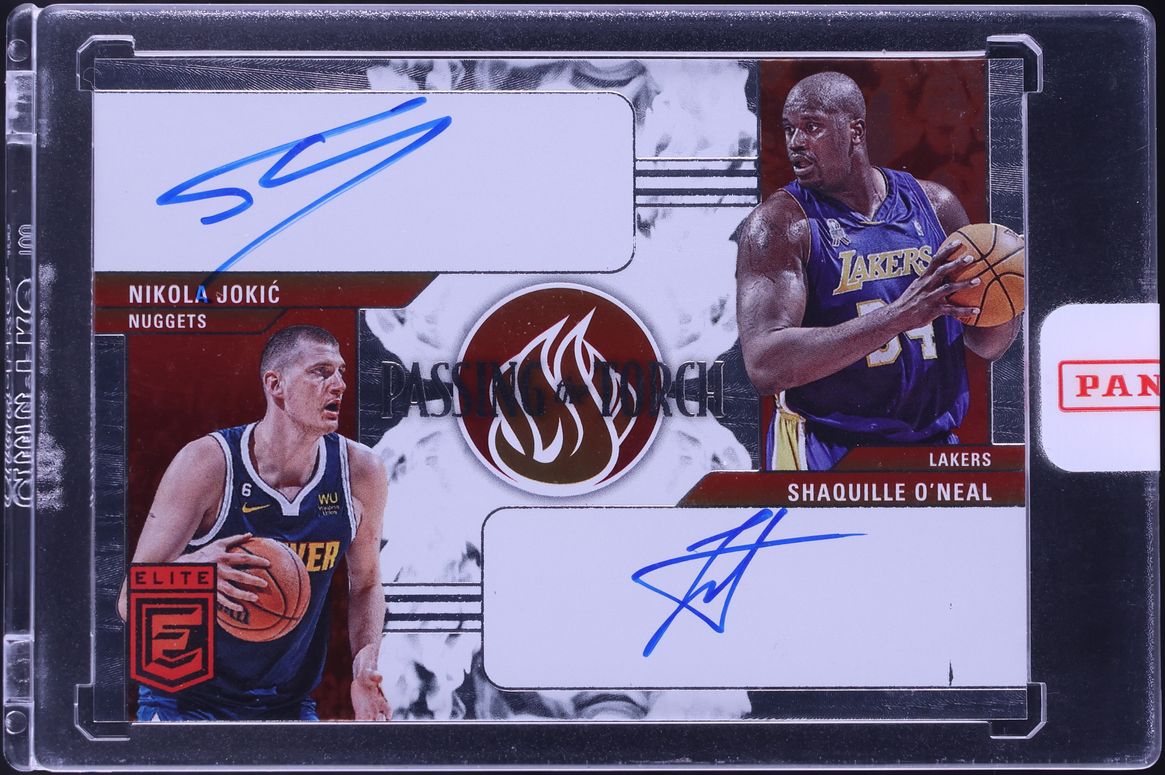 2023 Donruss Elite Passing The Torch Nikola Jokic & Shaquille O'Neal AUTO #PT-SN - Photo 1