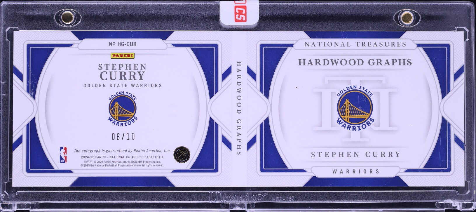 2024 National Treasures Hardwood Graphs Booklet Stephen Curry AUTO /10 #HG-CUR - Photo 2