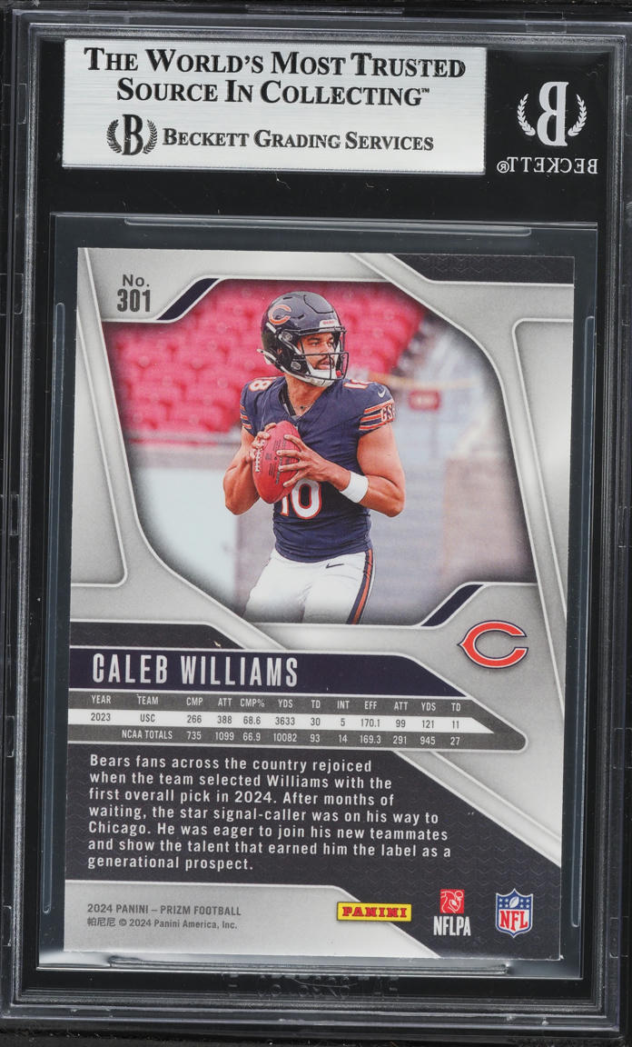 2024 Panini Prizm Caleb Williams ROOKIE #301 BGS 9 MINT